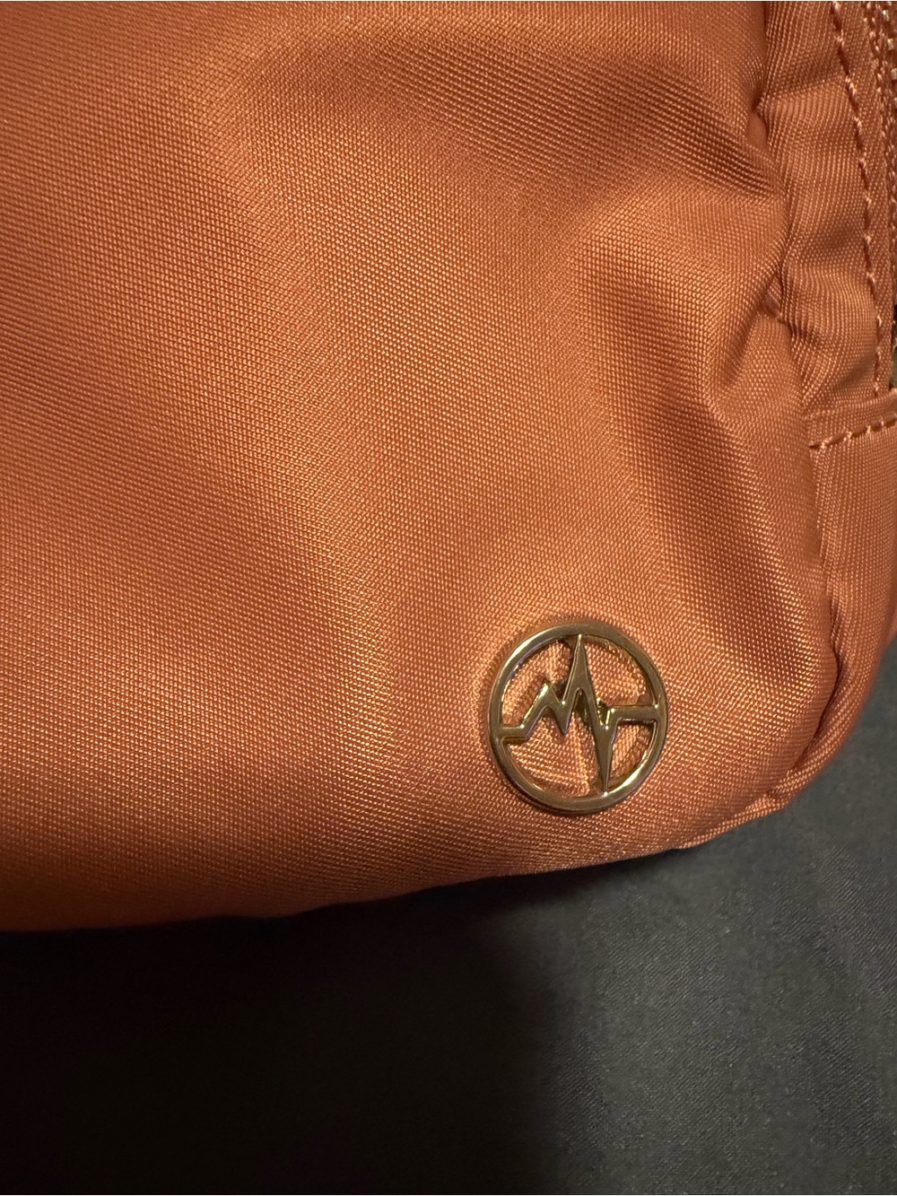 Unbranded Orange Women's Crossbody Bag with Gold Accent